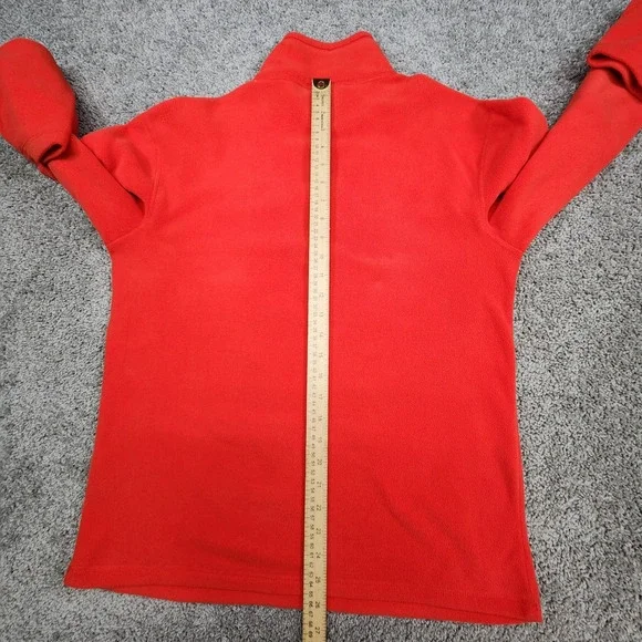North Face 1/4 Mens Small Fleece Pullover Red Sweater Outdoors Gorpcore - Picture 11 of 13